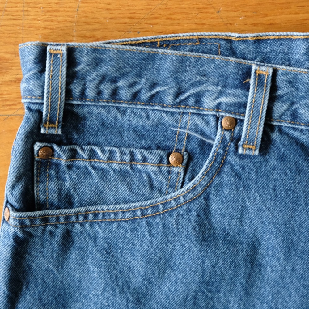 Levi's 540 Jeans Relaxed Straight Leg Blue Denim Zip Fly Mens 42x32 Vintage 90s - Picture 2 of 11